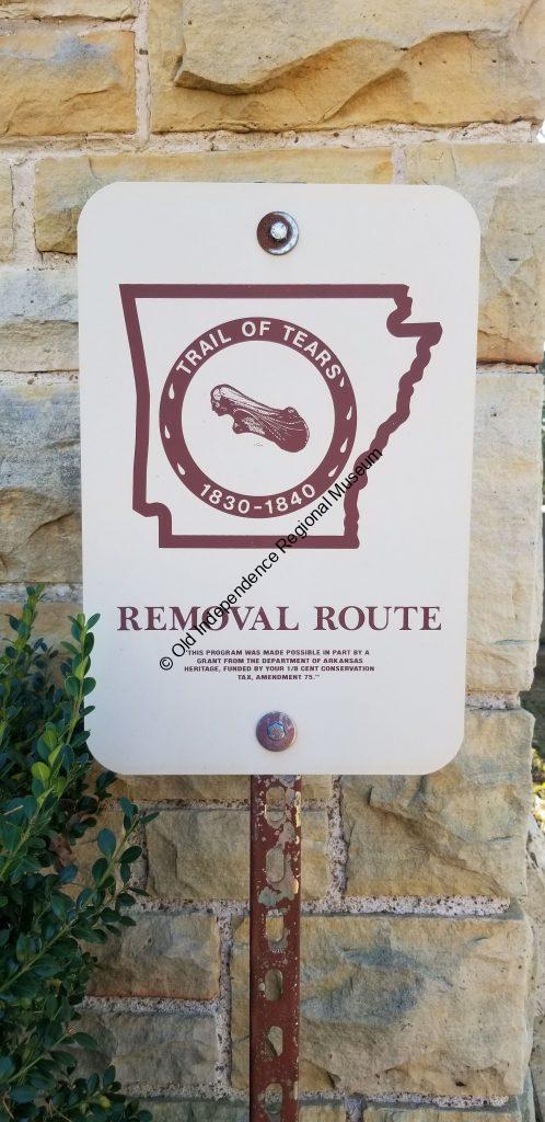 Photo of trail marker at Old Independence Regional Museum