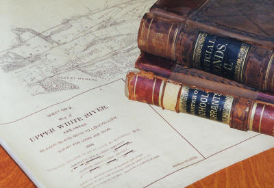Books and map